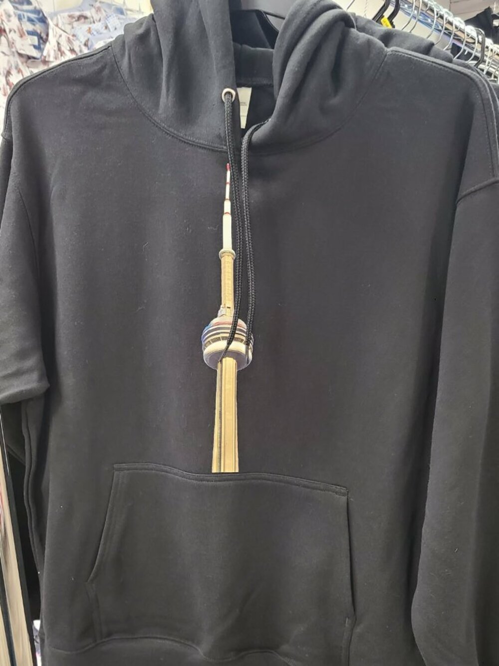 CN Tower Black Large Hoodie From Local Toronto Photographer & Artist New